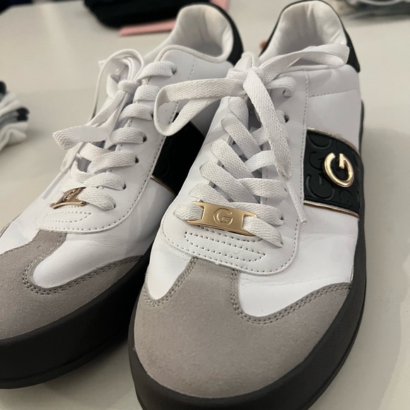 Guess Shoes - Women's White and Gray Guess Sneakers 10
